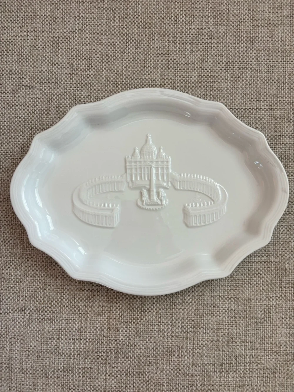 Set of 2 St. Peter’s Basilica Souvenir Plates | Vatican Decorative Wall Plates